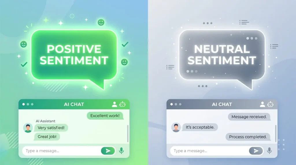 Positive versus neutral sentiment comparison for which platform excels in AI visibility metrics