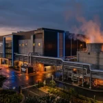 Data center cooling towers showing why AI uses water for temperature control