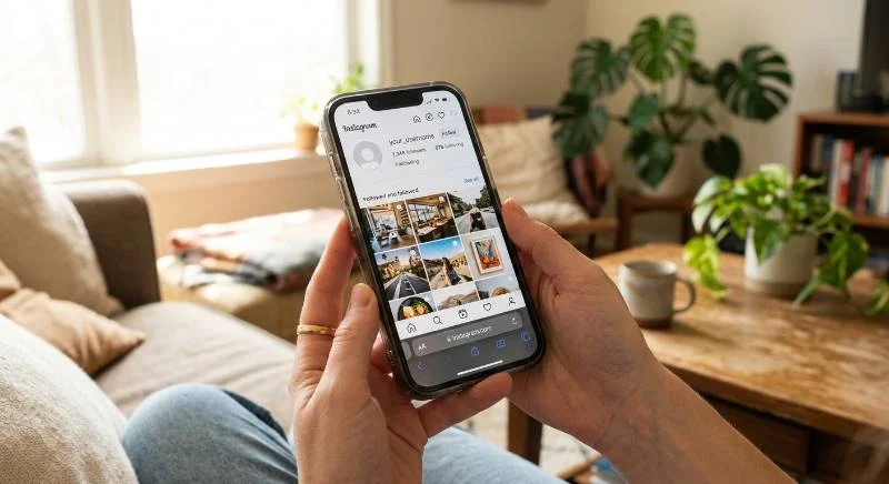 using Instagram through a browser to reduce AI features