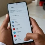 person checking the AI Core app in Android phone settings
