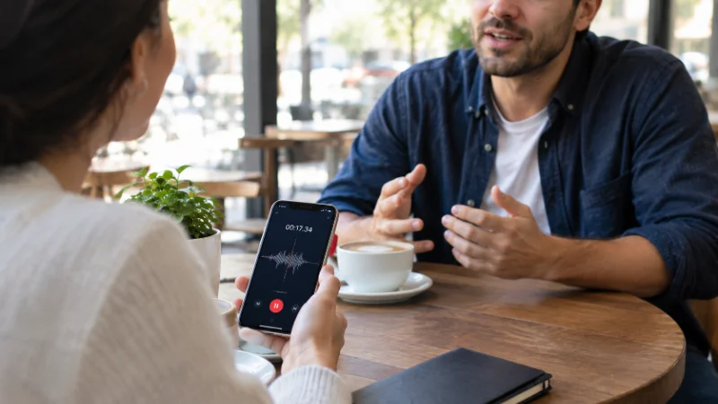 read ai mobile app recording an in-person meeting