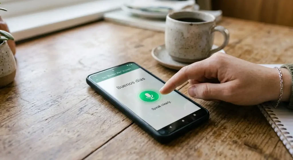 does Babbel use AI speech recognition feature during a lesson